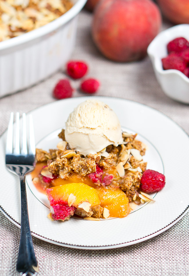 Peach Raspberry Crumble Delicious Meets Healthy