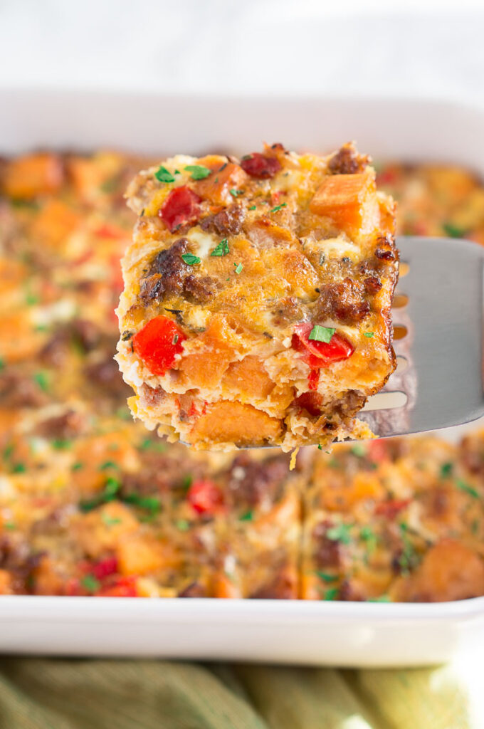 Sweet Potato Sausage and Egg Breakfast Casserole